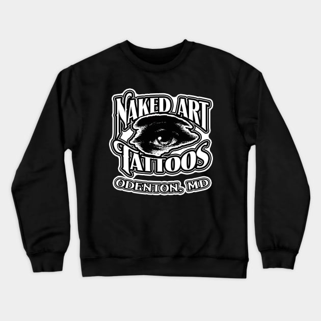 Naked Art Tattoo Logo Crewneck Sweatshirt by Naked Art Tattoos Maryland Chris Lowe 